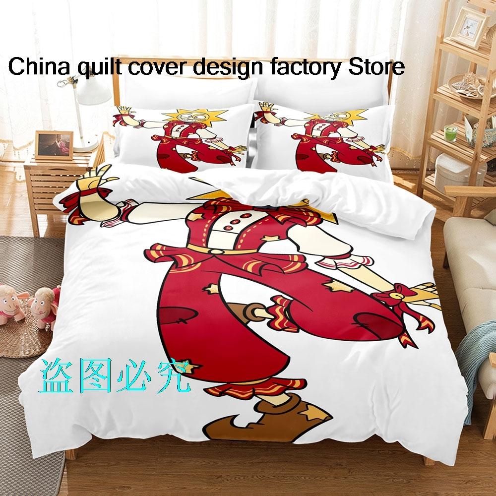 Sundrop FNAF Beding Set Single Twin Ful Quen King-Sized Dimensionsd Dimensions Bed Linen Set Adult People Bedrom Duvetcover Sets Anime Sundrop FNAF