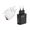 PD+USB Digital Display Charger 20W | QC 3.0 Fast Charging | EU/US/UK Plug