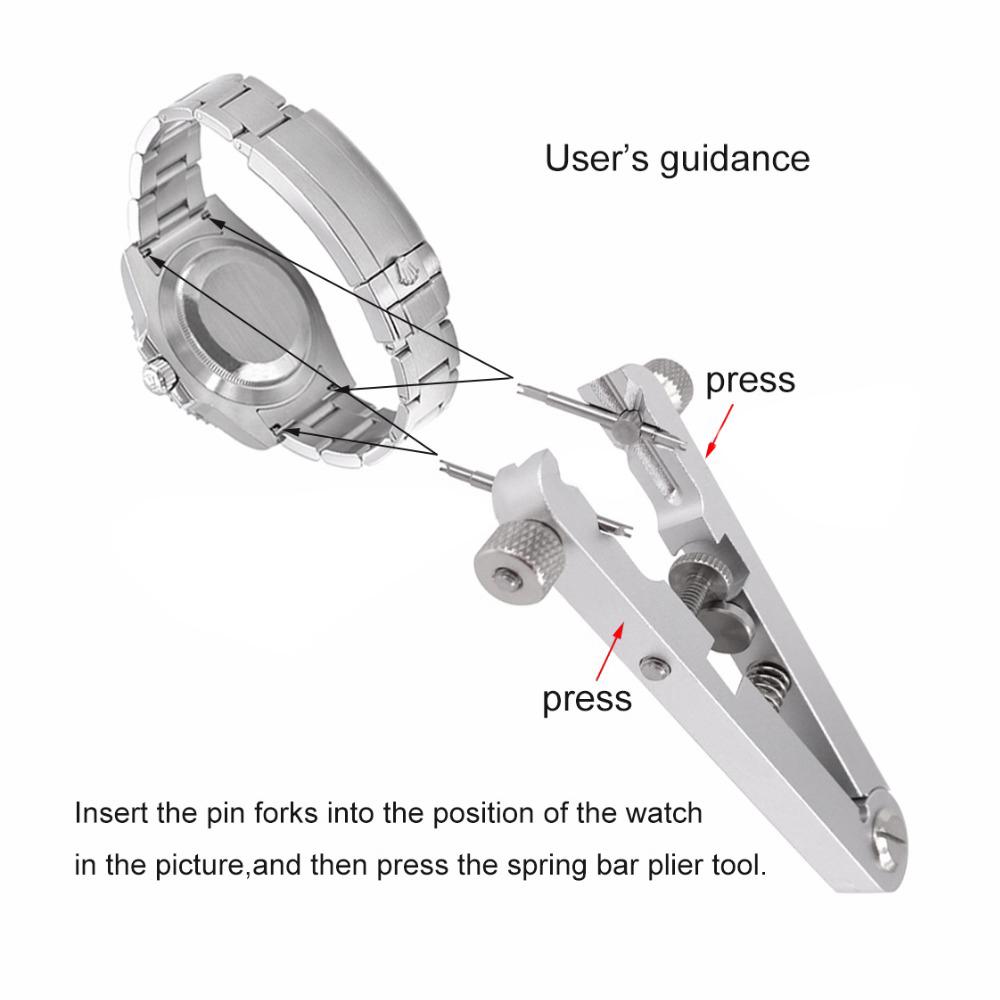 Watch Bracelet Pliers 6825 Standard of Spring Bar Remover Watch Bands Repair Removing Tool Set