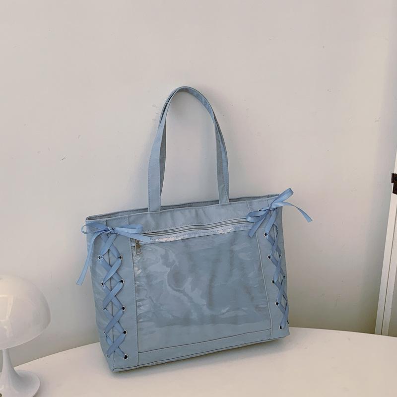 Large Capacity Tote Bag Female Sweet Girl Two-dimensional Transparent 2025 Spring and Summer Small Fresh Shoulder Armpit Bag
