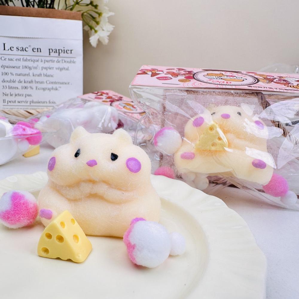 

Kawaii Hamster Squishy Toy Slow-Rising Hamster Fidget Toys New Taba Squishy Toy жёлтый