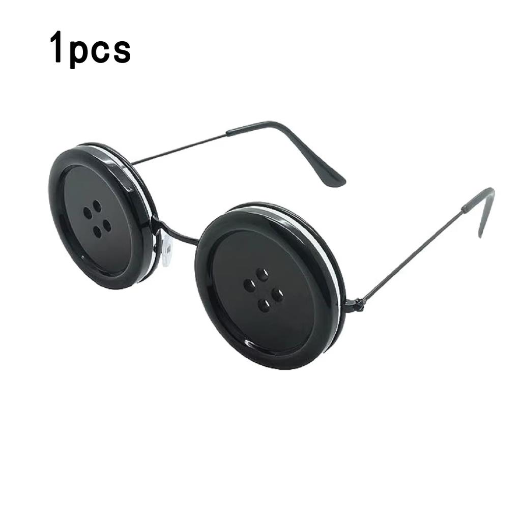 1/2/4pack Button Glasses Eyewear Novelty Funny Cute Glasses Cosplay Tool for Halloween Costume Accessory Bar Party Favor Eyewear