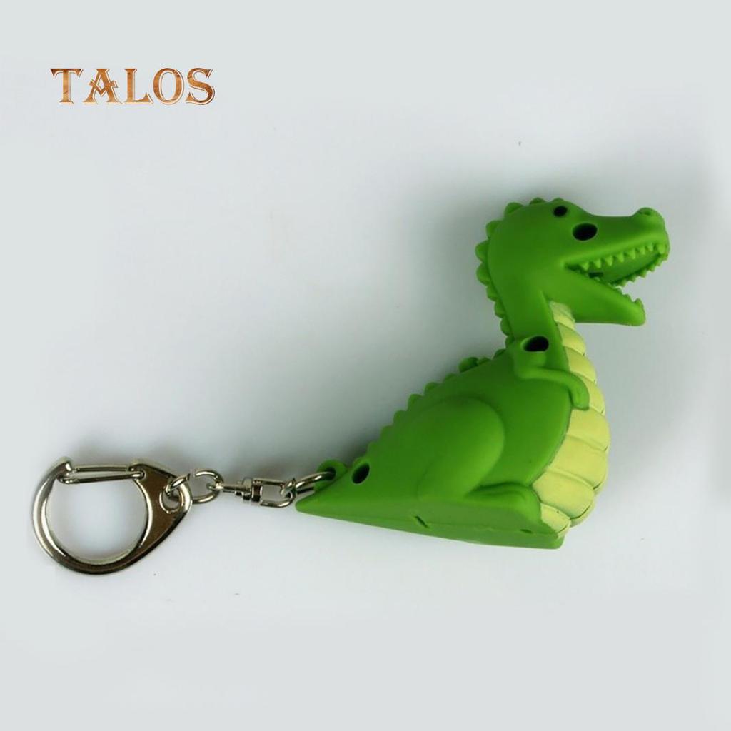 Creative LED Light Sound Cute Dinosaur Keychain Pendant Decor Key Ring Ornament Suspension Trinket