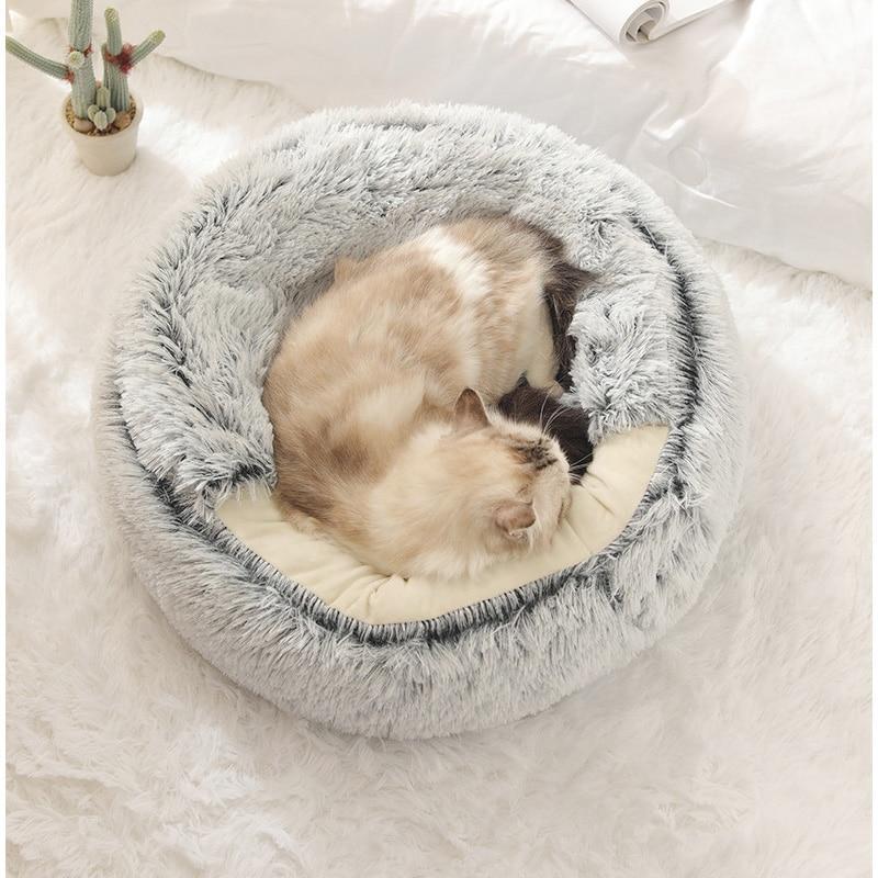 

Закрытый шезлонг для кошек и собак, кабинка L 65 см. (интерьер - мех, розовый) солярий тканый