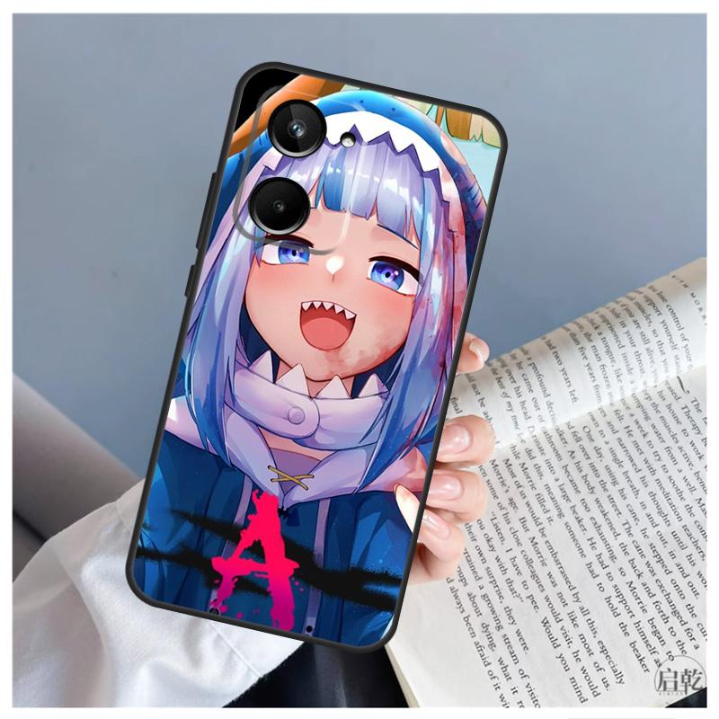 Gawr Gura Hololive Anime Case For Realme C55 C67 C53 C51 C35 C33 C31 C30 C25s C21Y GT Neo 5 GT5 9 10 11 12 Pro Plus