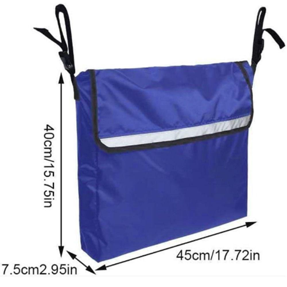 Reflective Stripe Wheelchair Backpack Bag Large Capacity Wheelchair Pouch  School Supplies