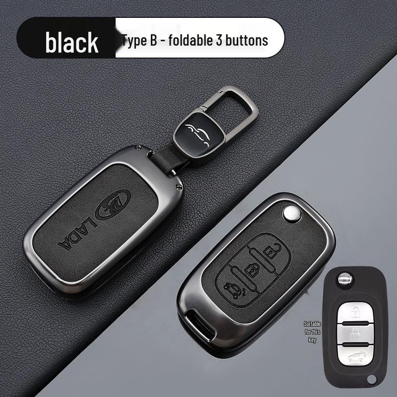 LADA Car Key Protective Metal Cover with Hanging Buckle for Kalina & Niva