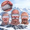 New 3D Face Printed Old Man Balaclava White Mustache Full Coverage Winter Mask Cover Stretch Elastic Funny Ski Mask