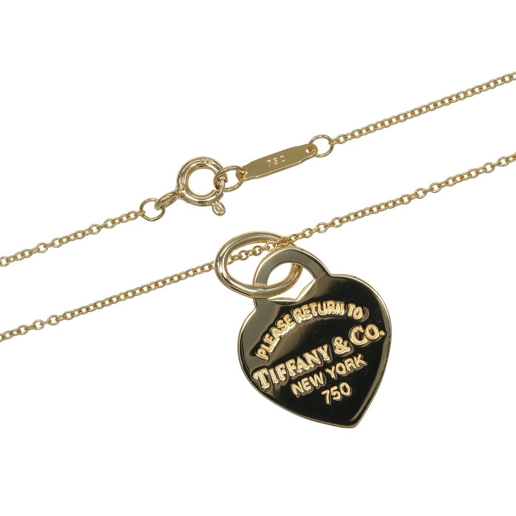 TIFFANY&Co. Return to TIFFANY & Co. Heart tag Necklace K18 yellow gold 5.6g Women Used