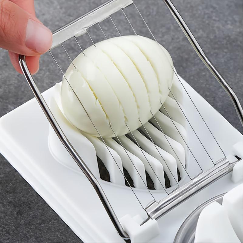 1Pc Multifunctional Egg Cutter Stainless Steel Egg Slicer Sectioner Cutter Mold Flower-Shape Luncheon Meat Cutter Kitchen Gadget