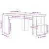 Corner Desk White 140 x 113.5 x 75 cm Particleboard