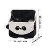 Car Back Seat Storage Box Cartoon Panda Backseat Trash Can Multifunctional Wear-Resistant Soft Plush Storage Bag Tissue Box