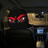 Cartoon Seat Decor 2Pcs Spooky Car Headrest Covers, Evil Face Auto Breathable Interior Protectors, Elastic Protectors for Cars Trucks SUVs Polyester