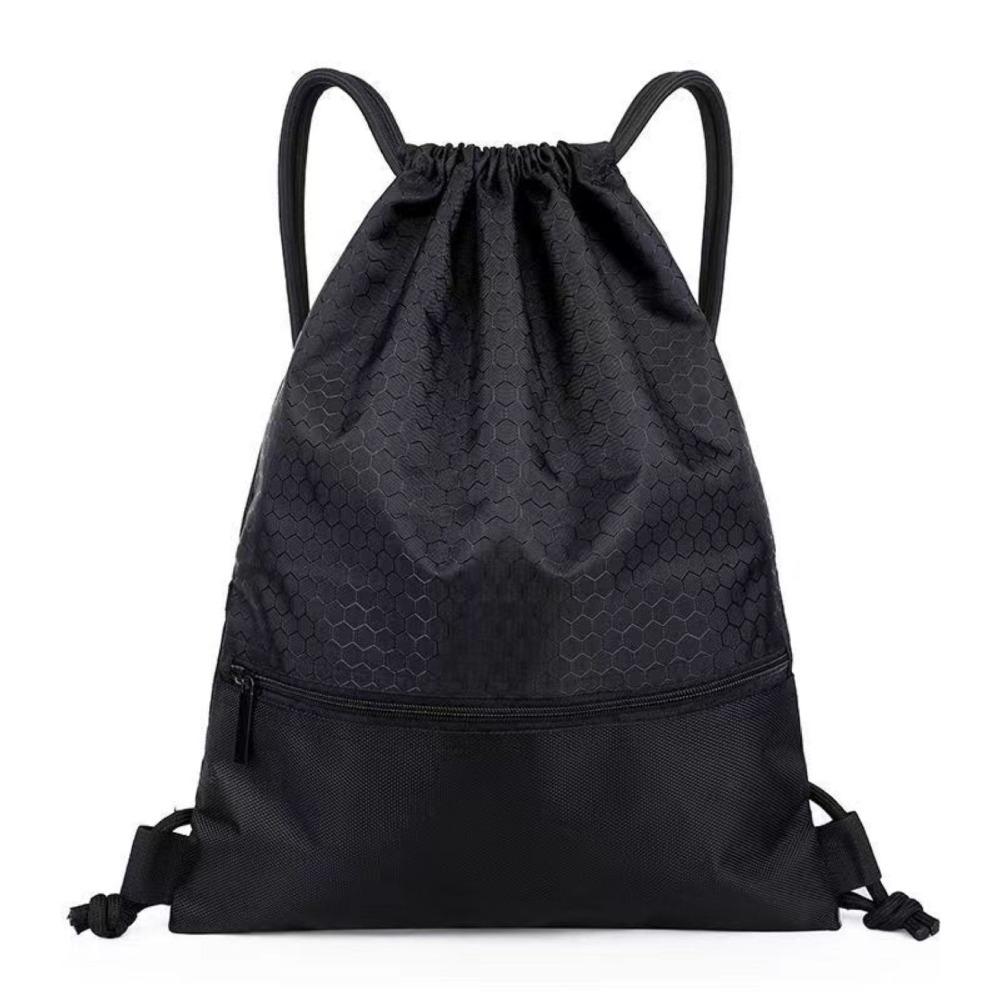 Solid Color Fitness Drawstring Bag Waterproof Drawstring Pocket Drawstring Backpack  Unisex