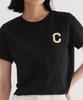 COVERNAT (W) C Logo Crop T-Shirt Black