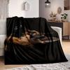 1Pc German Shepherd Profile Blanket Soft And Comfortable Casual Warm Camping Travel Christmas Halloween Xmas Gift M92856