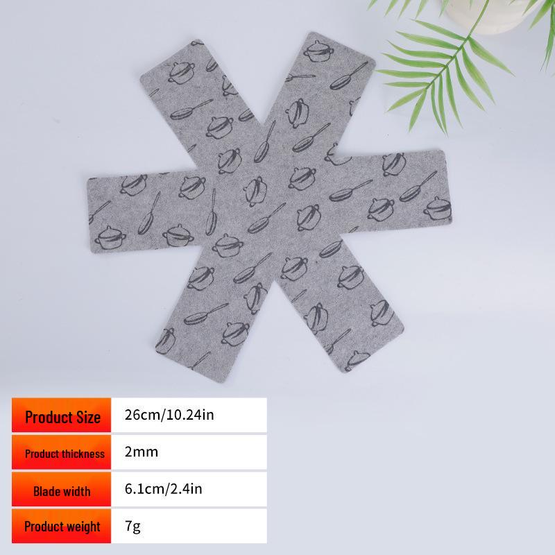 

Серая Нескользящая Теплоизолирующая Нетканая Защитная Подставка под Горячее для Кастрюль и Сковород