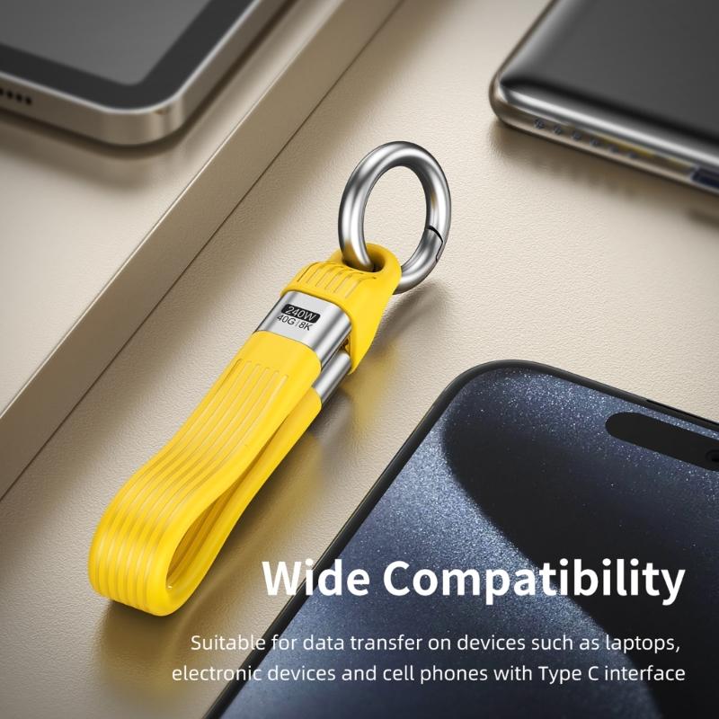USB4 Charging Cable with PD240W Super Fast Charging and 40Gbps Speed 8K Video Transmission