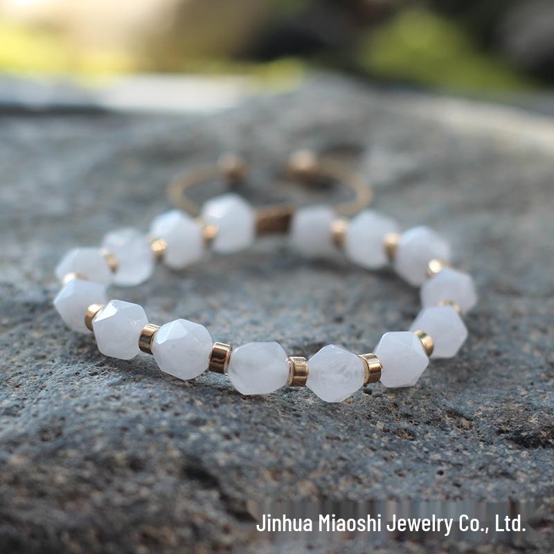 Bohemian Woven Rhombus Cut Tiger's Eye Crystal Bracelet