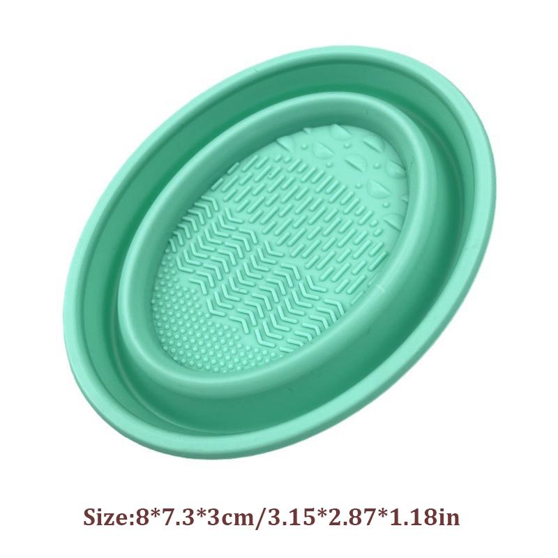 Soft Silicone Makeup Brush Cleaner Folding Powder Puff Cleaning Bowl Eyeshadow Brushes Wash Clean Mat Beauty Tools Scrubber Box