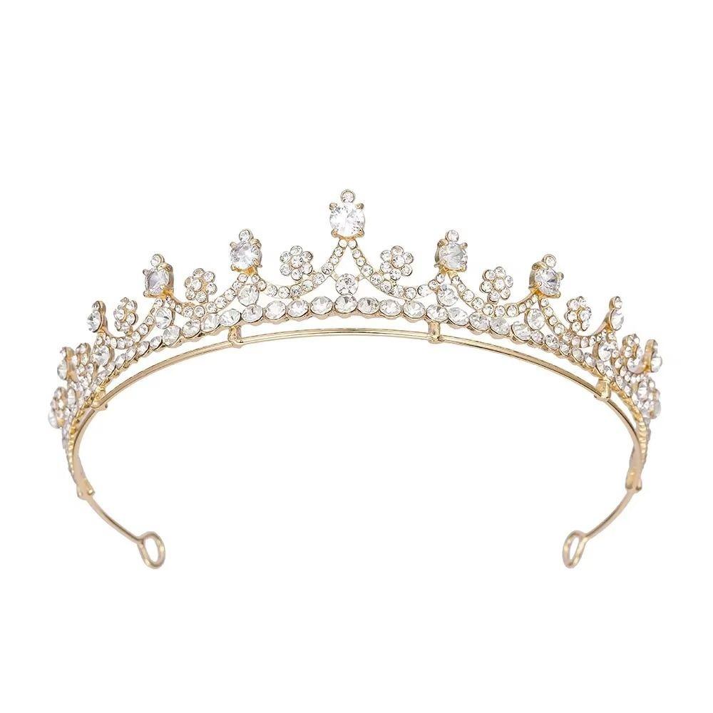 Zircon Crystal Bridal Crown Shiny Princess Tiara Wedding Hair Jewelry  Hair Jewelry Accessories