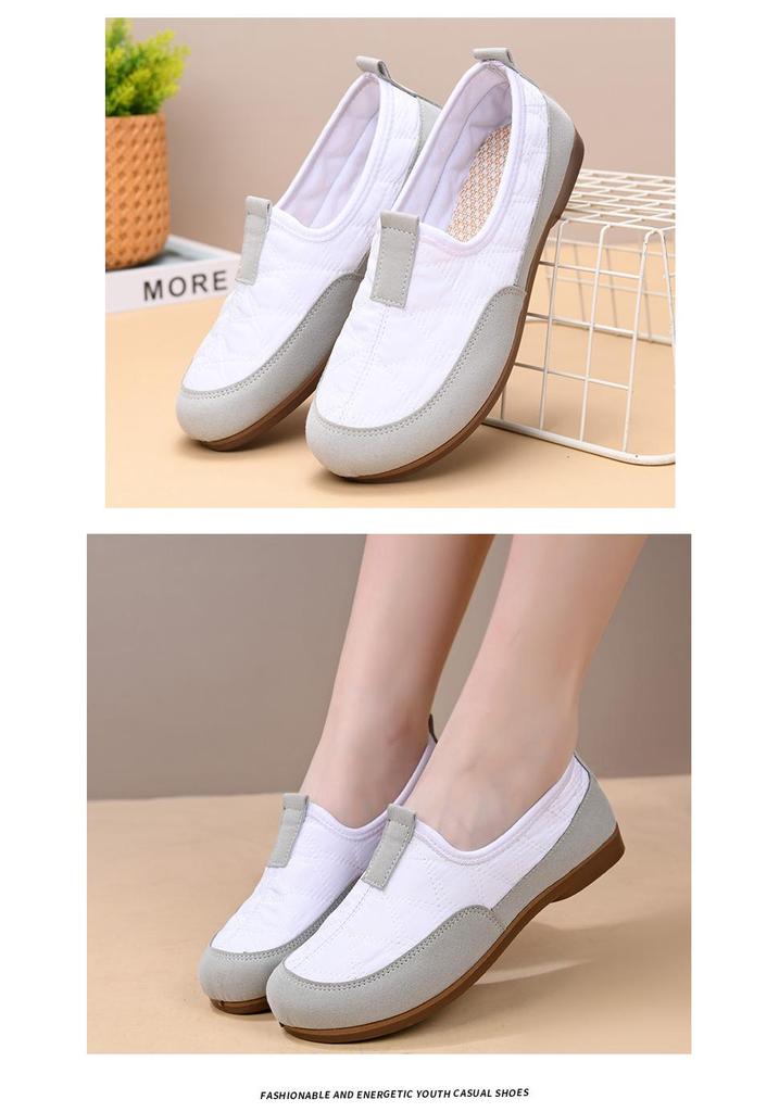 Women's Retro Slip-On Loafers - 2025 Spring/Autumn Collection: Soft Sole, Casual, and Comfortable Mom Shoes.