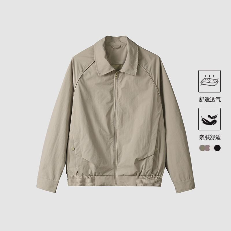 Spring New Old Money Style Solid Color Line Deconstruction Splicing Lapel Casual Double Zipper Executive Jacket Top