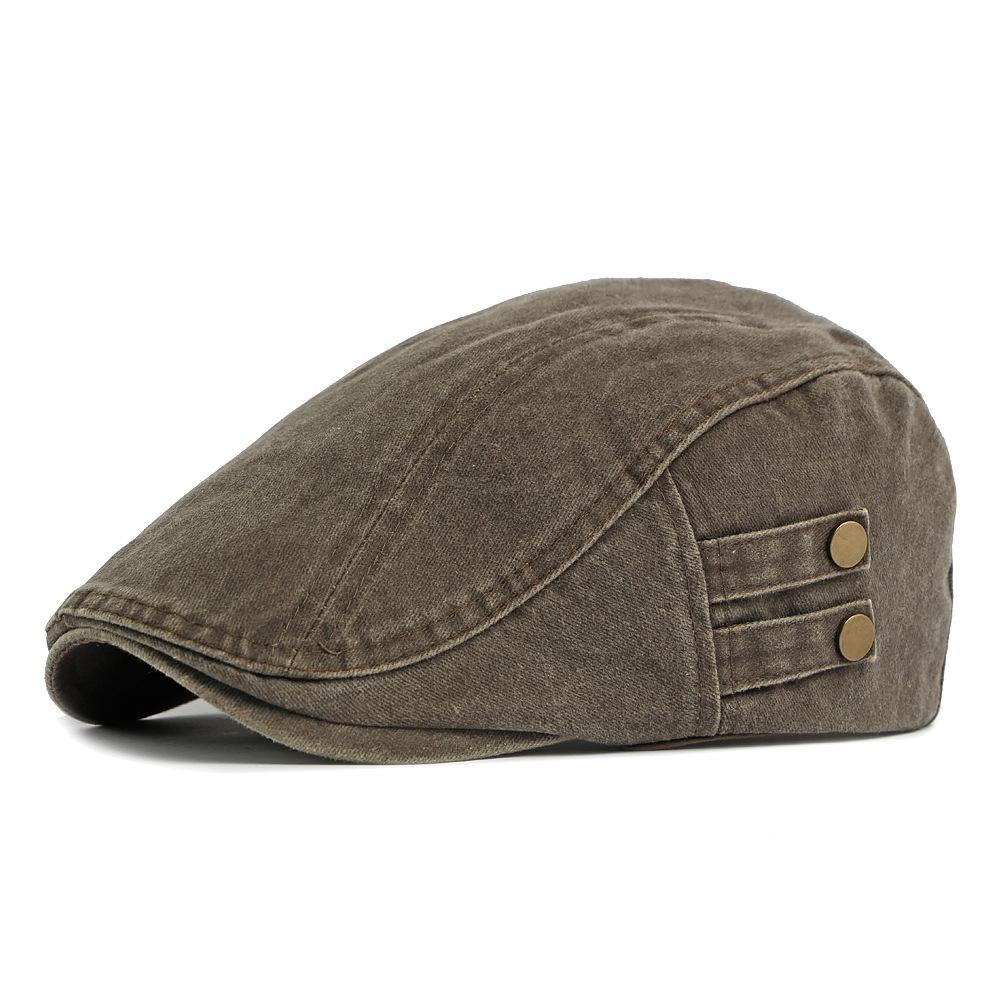 Cotton Beret British Vintage Forward Cap Men's Newsboy Cap