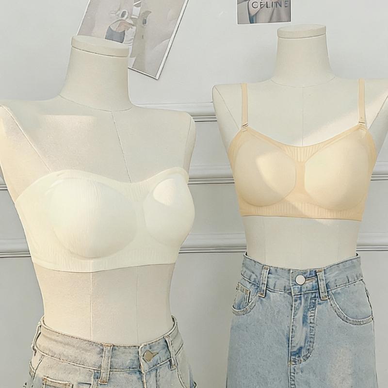 Women's Strapless Anti-Slip Support Lightweight Bra Summer Cool Breathable Comfortable Invisible Seamless Soft Wire Free Bra