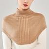 Winter Warm Knitted Fake Collar Detachable Turtleneck for Women False Collar Windproof Warm Shawl Scarf Neck Guard Collar