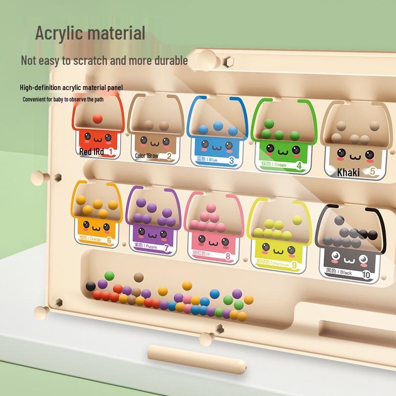 Magnetic Maze Ball Game: Early Education Logic and Concentration Toy for Babies with Pen Control.