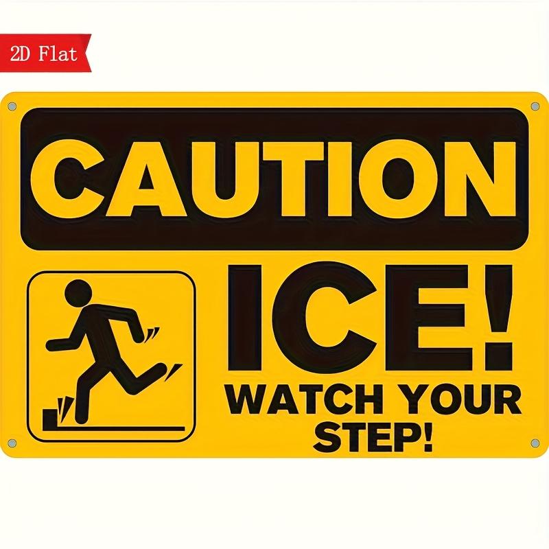 Винтажный Предупреждение Лед Осторожно Ступайте Железный Предупреждающий Знак Желтый Черный Дизайн Для Помещений И Улиц Декор Безопасности Для Дома Комплект 20x30cm