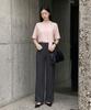 ROEM High-Neck Ribbon Tie Blouse Rmblg25Nt6
