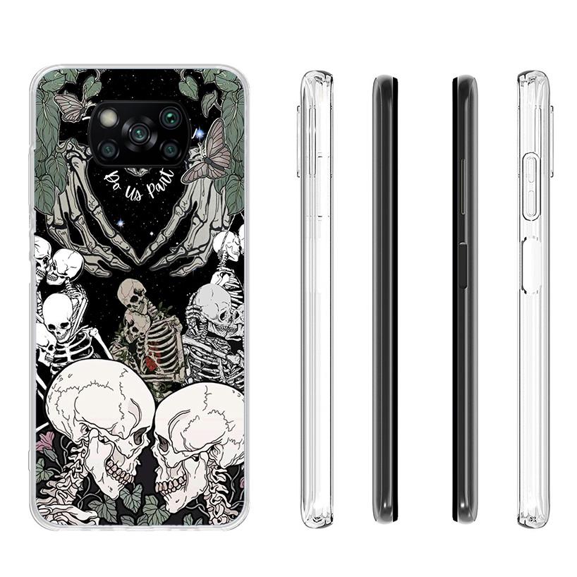 Anatomy Skeleton Heart Lovey Kiss Cover Phone Case For Xiaomi Poco F7 Ultra X7 X6 X5 Pro M7 Redmi 15C 15 13C 13 12C 12 10C 10 9A