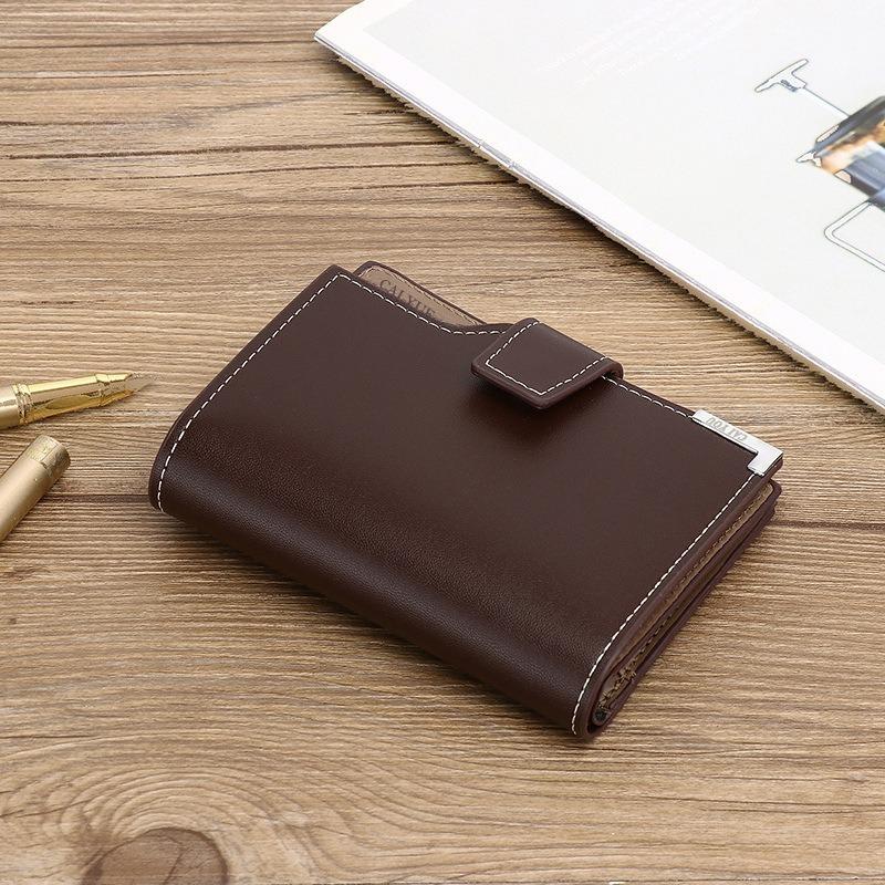 Men Wallets PU Leather Zipper Short Luxury Coin Pocket Card Holder Male Wallet Clutch Photo Holder Man Purses Wallet