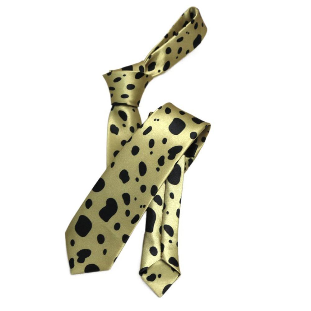 Trendige Gestreifte Krawatte 5 cm Breit Schmale Krawatte Retro Leopardenmuster Krawatte Tägliche Kleidung