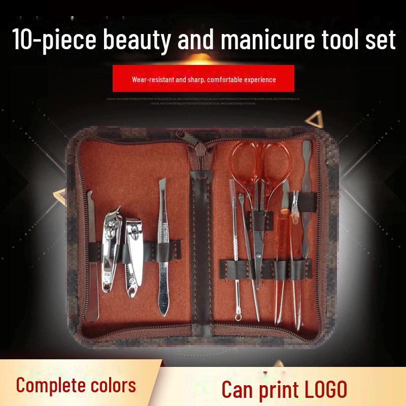 8-Piece Apple Nail Art Manicure Set with Nail Clippers