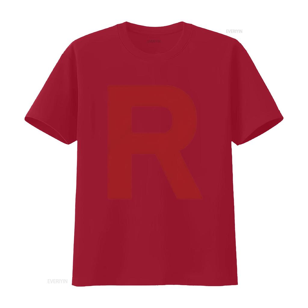 Team Rocket Inspiriertes T-Shirt Kostüm Erwachsenen Halloween Für Männer Schwarz Klein Vintage Gewaschenes Oberteil Für Den Alltag Weich Bequem