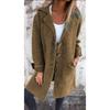 Autumn Winter Women's Clothes Trench Casual Solid Long Sleeve Outerwears Vintage Lapel Mid Length Coats Suit Jackets