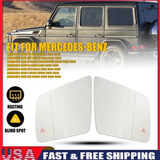 Right LEFT Mirror Rearview Glass Spot W/Blind For W166 Mercedes GLE GL ML