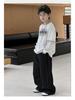 2025 Autumn Boys' American Trend Raw Denim Slimming Jeans - Loose, Straight Leg Pants