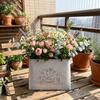Sac à main vintage patiné Pot de fleurs Pot à fleurs Métal résistant à l'usure Panier à fleurs Pot décoratif Seau à plantes Vase en fer forgé