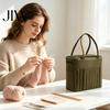Portable Sewing Kit Holder Canvas Knitting Bag, with Multiple Pockets And Yarn Holes, Storage Organizer for Large Capacity Crochet Organizer,