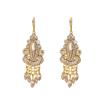 Elegant Rhinestone Water Drop Tassel Earrings - Retro European & American Style