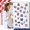 14/17/23/24Pcs USA Independence Day Refrigerator Magnet Waterproof PVC Patriotic 4th of July Festival Cartoon Magnetic Decoration Ornament