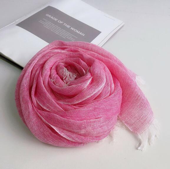 60x180cm Spring Women Cotton Linen Scarf Plain Solid Colorful Large Winter Scarves Wrap Stoles Pashmina Muslim Hijabs
