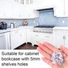 30pcs Clear Plastic 5mm Shelf Pins, 3/16 Cabinet Shelf Support Pegs for Kitchen Cabinets Bookcase Shelves Cupboard (Transparent)