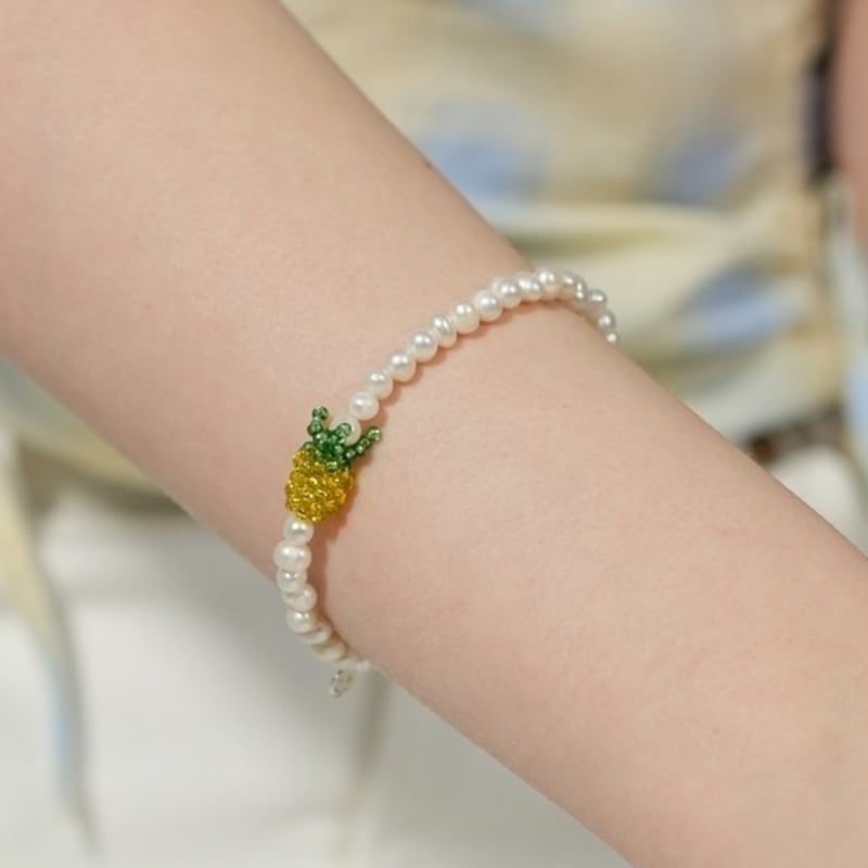 BONBEAU Juicy Fresh Water Pearl Bracelet Colored Beads Fruit Pendant Freshwater Pearl Bracelet