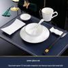 Huìhuáng Pure White Gold Rim Hotel Tableware Set