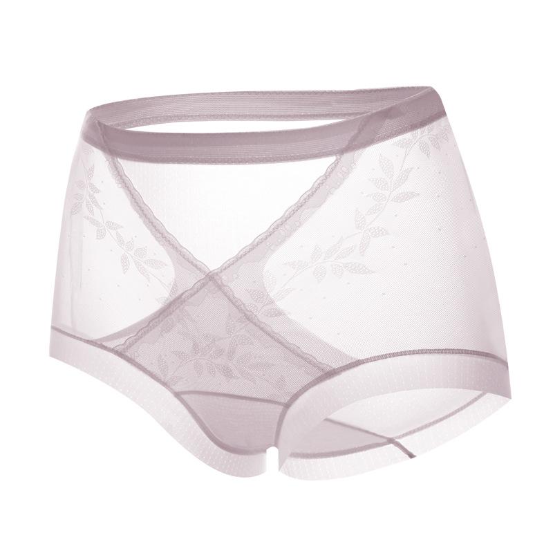 

Женские Весенние и Осенние Перекрестные Дышащие Антибактериальные Не Оставляющие Следов Формирующие Тело Высокая Талия Поднимающие Бедра Живот Треугольные Трусы L светло-розовый